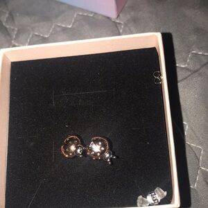 925 sterling silver and 24ct over silver hypoallergenic lucky lady bug earrings